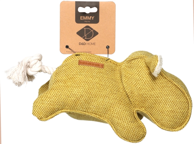 D&D Hundespielzeug Chenille Emmy - gelb – Bild 3